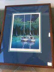 Ken Auster serigraph "Evening Reflections"