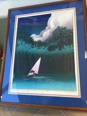 Ken Auster serigraph "Hawaiian Series #1 Wind Surfer"