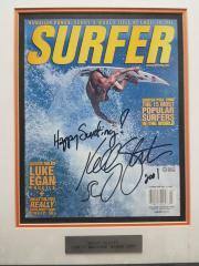 Framed Surfer Magazine Cover, 3/01, Signed by Kelly Slater