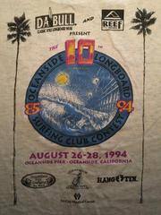 T-shirts from Oceanside Longboard Club annual contests 10th-13th