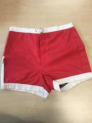 1960 Board Shorts, Duke Brand, Catalina Surfer Model (red with white trim)