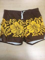 1960 Board Shorts (brown with yellow flowers)