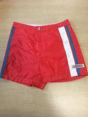 Gordon & Smith 1960 Board Shorts (red w/ white and blue vertical stripe)