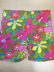 1960 Board Shorts (blue w/ pink, red, and yellow flowers)
