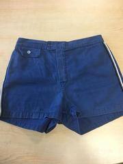 1960 Board Shorts (navy blue w/ black and white stripes down sides)