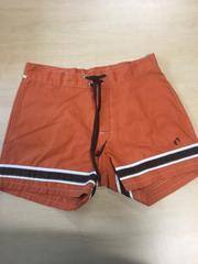 1960 Hang Ten Board Shorts (orange w/ white and brown stripes at bottom)