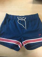 1960 Hang Ten Board Shorts (navy blue w/ white an red stripes)