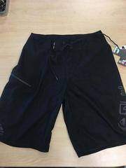 1990 Quiksilver Board Shorts (black with Quiksilver in gray)