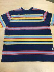 1960 Hang Ten T-Shirt (navy blue w/ yellow red and light blue stripes)