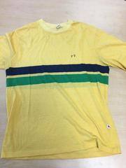 1960 Hang Ten T-Shirt (yellow with green and blue stripes)