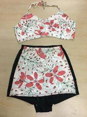 1920/60 Womens Swimsuits (cream with red flowers)