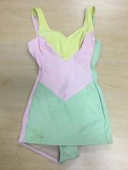 1920/60 Womens Swimsuits (pastel pink, green, and yellow one piece)