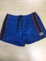 1990 Signed Pair of Roxy Womens Board Shorts, Signed by Lisa Andersen in silver marker. (blue with maroon and black stripes)