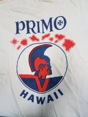 Primo Hawaii T-Shirt, white/taupe/orange, M