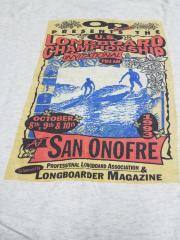 Ocean Pacific U.S. Longboard Championship Invitational Pro-Am 1993 T-Shirt, Grey/white pattern, XL