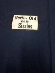 Worldcore "Gettin Old ain't for Sissies" T-Shirt, Navy Blue, L