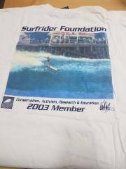 Surfrider Foundation 2003 Member T-Shirt, L