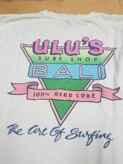 Ulu's Surf Shop Bali, 100% Hard Core "The art of Surfing" T-Shirt, White, L