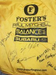 Fosters, Paul Mitchell, Balance Bar, Subaru PSTA Contest Jersey Rashguard, Yellow, Signed