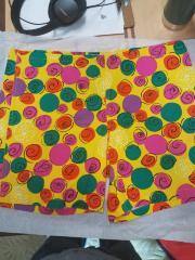 Surfline Original Jams, Drawstring, Yellow, Fireworks and swirls pattern in purple green and orange. M