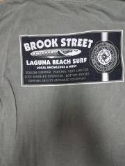 Brook Street T-Shirt. "Laguna Beach Surf, Local Knowledge a Must". Olive Grey. L
