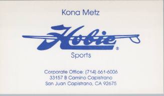 19 different business cards (Hobie, SHF, and Eco-Expeditions)