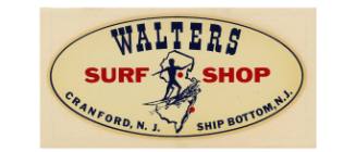 Walters Surf Shop Cranford, New Jersey Ship Bottom, New Jersey Decal