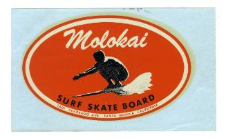 Molokai Surf Skate Board Decal