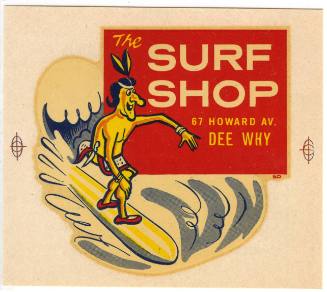 Dee Why Surf Shop 67 Howard Ave. Decal