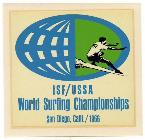 ISF / USSA World Surfing Championship San Diego, California 1966 Decal