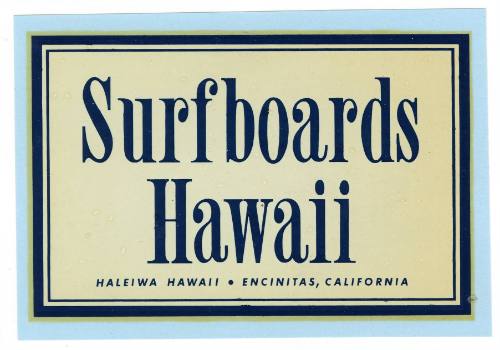 Surfboards Hawaii Haleiwa, Hawaii – Encinitas, California Decal