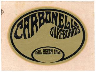 Carbonell Surfboards, Seal Beach, Calif. Decal