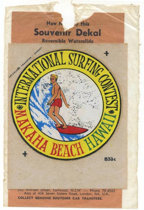 Makaha Beach International Surfing Contest Decal