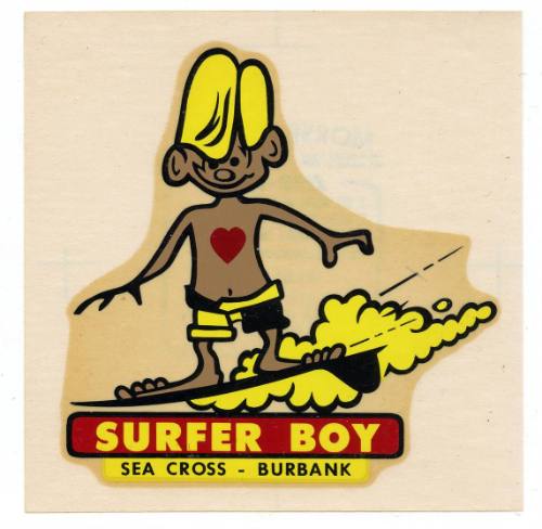 Surfer Boy Sea Cross – Burbank Decal