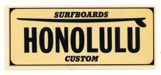 Surfboards Honolulu Custom Decal