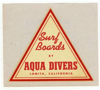 Surfboards by Aqua Divers Lomita, California Decal