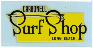 Carbonell Surf Shop Long Beach Decal