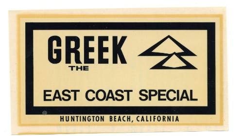 The Greek East Coast Special Decal