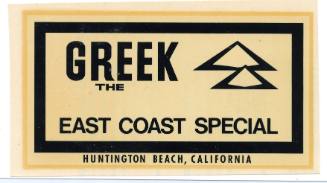 The Greek East Coast Special Decal