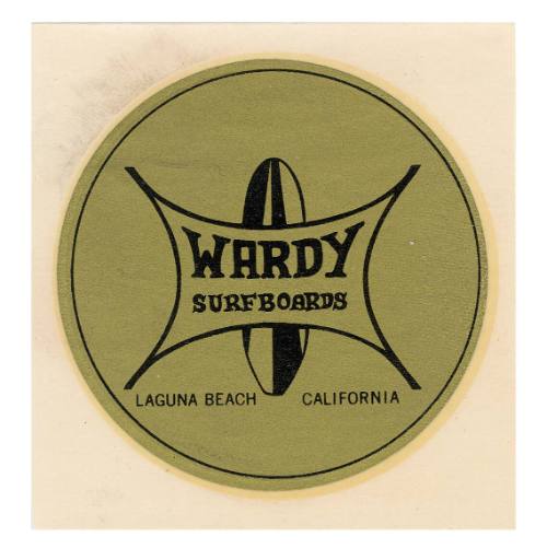 Wardy Surfboards Laguna Beach, California Decal