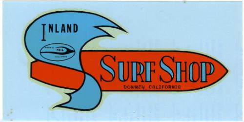 Inland Surf Shop Downey, California Decal