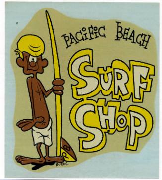 Pacific Beach Surf Shop Decal