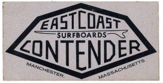 Contender Surfboards East Coast Manchester, Massachusetts Decal