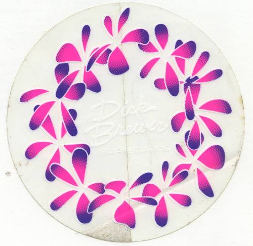 Dick Brewer Plumeria Flower Decal