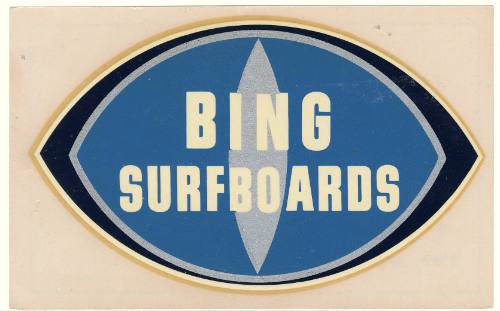 Bing Surfboards Blue Decal