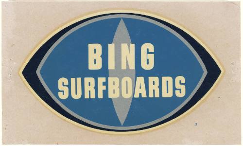 Bing Surfboards Blue Decal