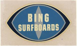 Bing Surfboards Blue Decal