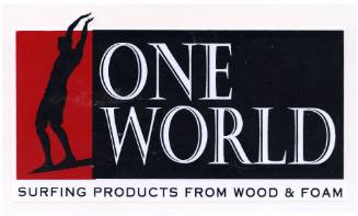 One World Surfing Products from Wood & Foam Decal