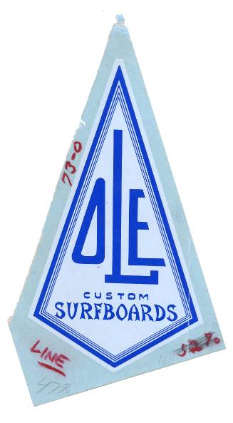 Ole Custom Surfboards Decal