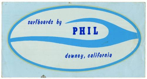 Surfboards by Phil Downey, California Decal